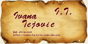 Ivana Tejović vizit kartica